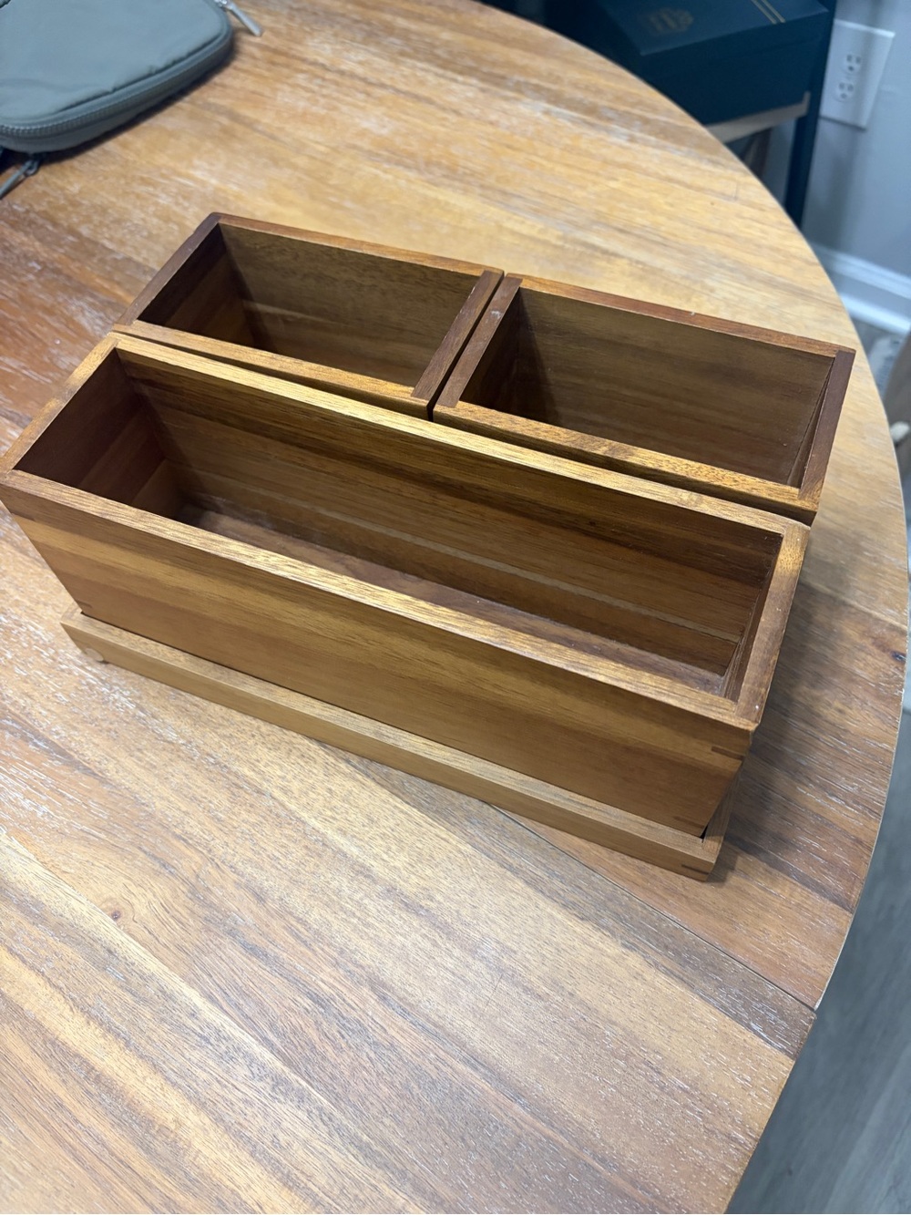 Wooden Desk Organizer Caddy